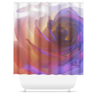 Flowers After Dark 'Electric Rose' Shower Curtain