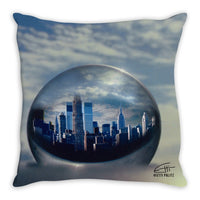 In Love with New York 'Planet NY' Decorative Pillow