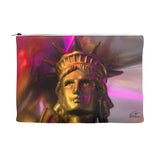 In Love with New York 'Liberty In Gold' Canvas Cosmetic Clutch