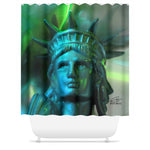 In Love with New York 'Liberty In Green' Shower Curtain